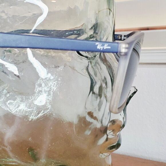 Ray Ban Mens Eyeglasses RB7045 5601 Blue Matte RUBBER Frames 57-18-150 Optical - Picture 9 of 11